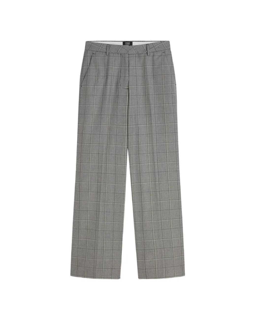 Scotch & Soda Gray Check Tailored Trousers