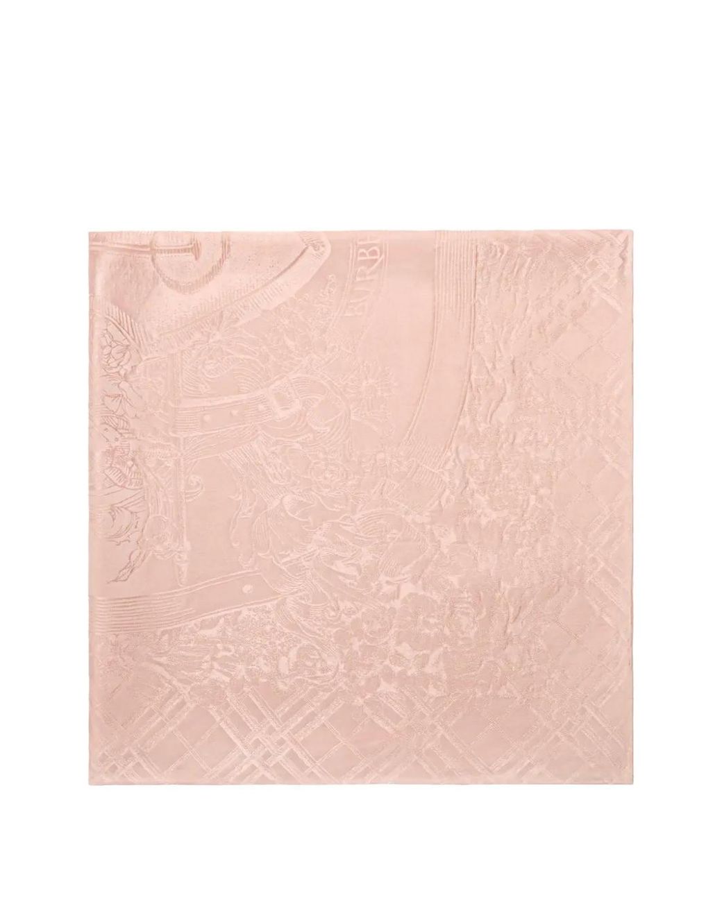 Burberry Pink Foulard En Soie Floral Crest