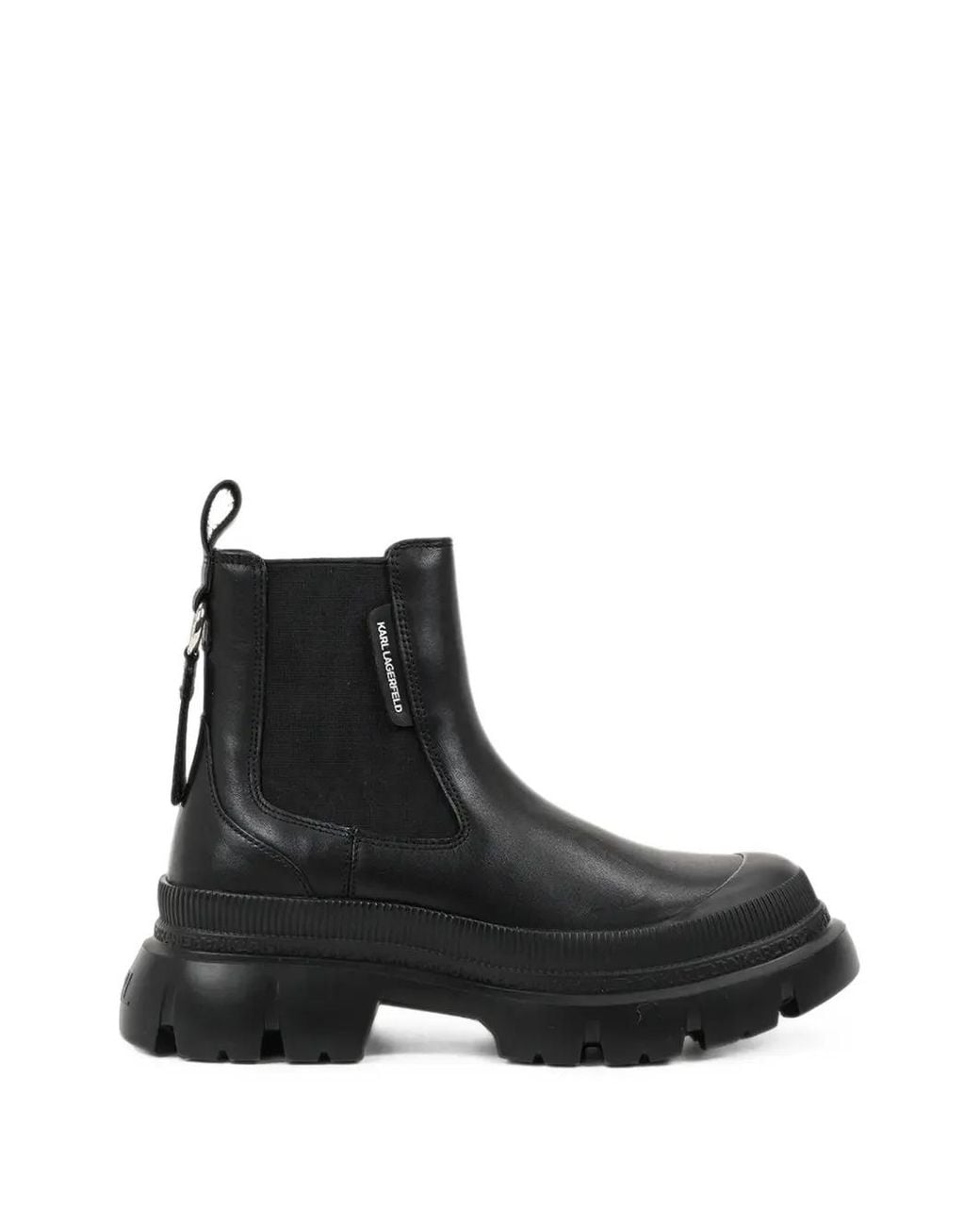 Karl Lagerfeld Black Chunky-Sole Chelsea Boots