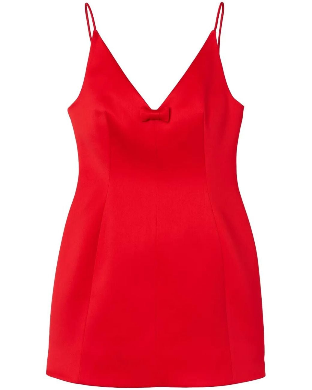 Marc Jacobs Red Bow Satin Mini Dress