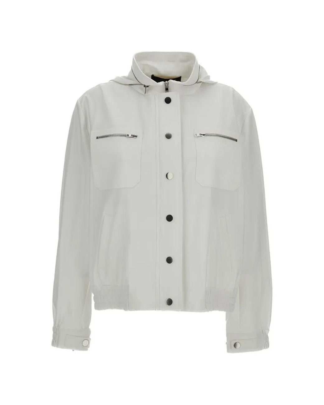 Irie White Hooded Zip-Pocket Jacket