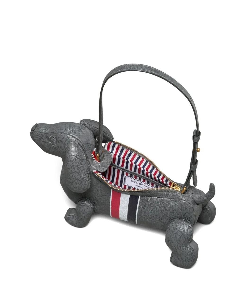 Thom Browne White Hector Pebble Grain Cross Body Bag