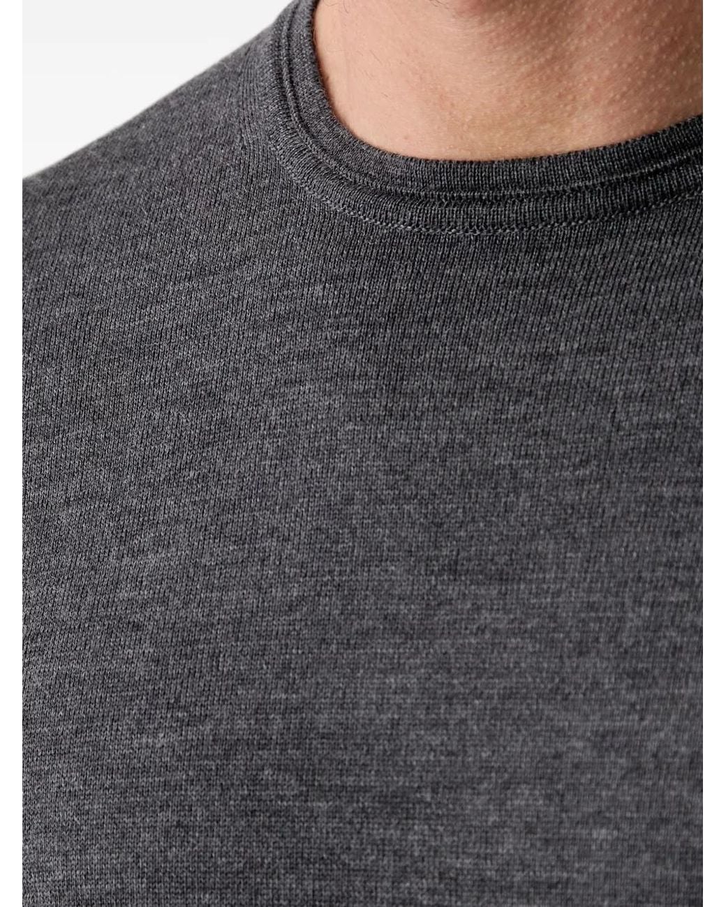 Joop! Gray Crew-Neck Long-Sleeve Sweater for men