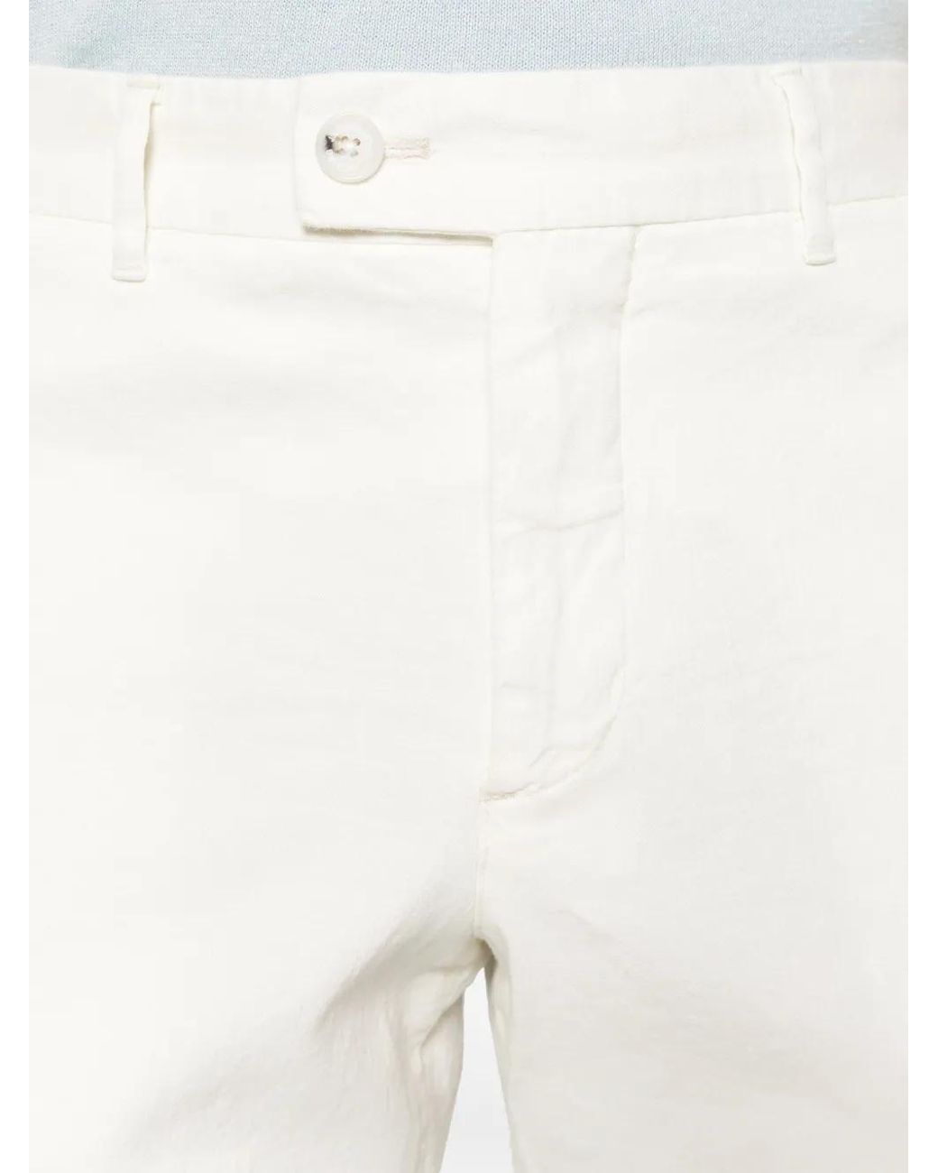 J.Lindeberg White Lois Mid-Rise Straight-Leg Trousers for men
