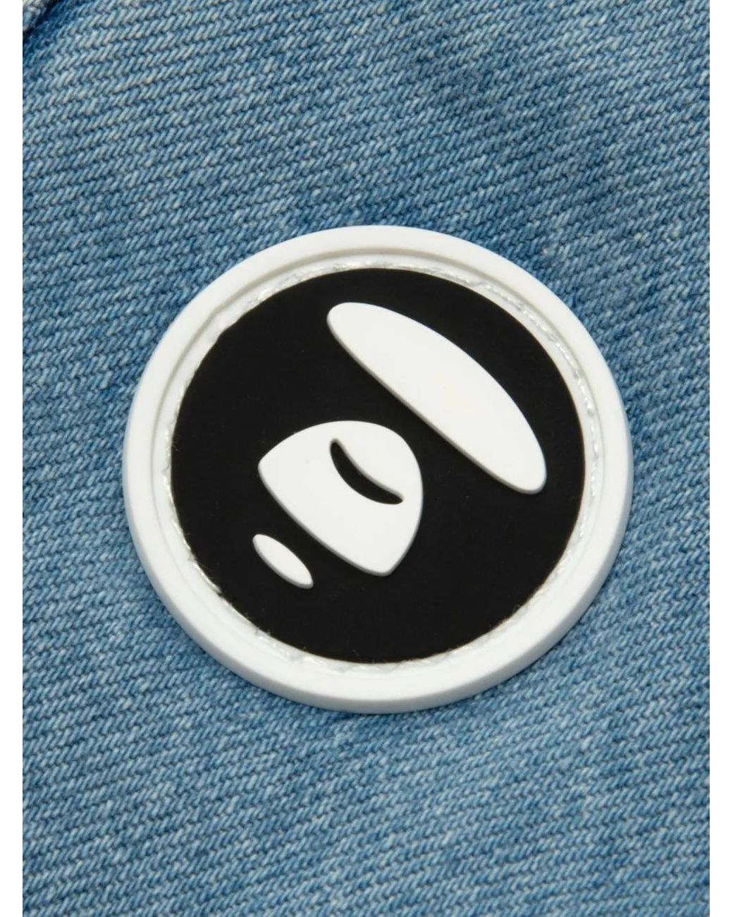 Aape By A Bathing Ape Blue Logo-Appliqué Elasticated Regular Jeans for men