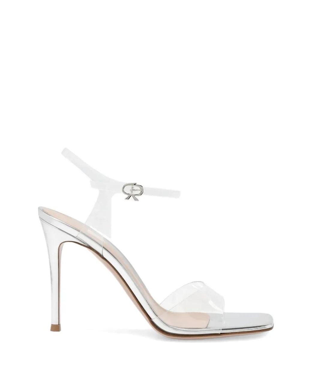 Gianvito Rossi White 95Mm Cher Heeled Sandals