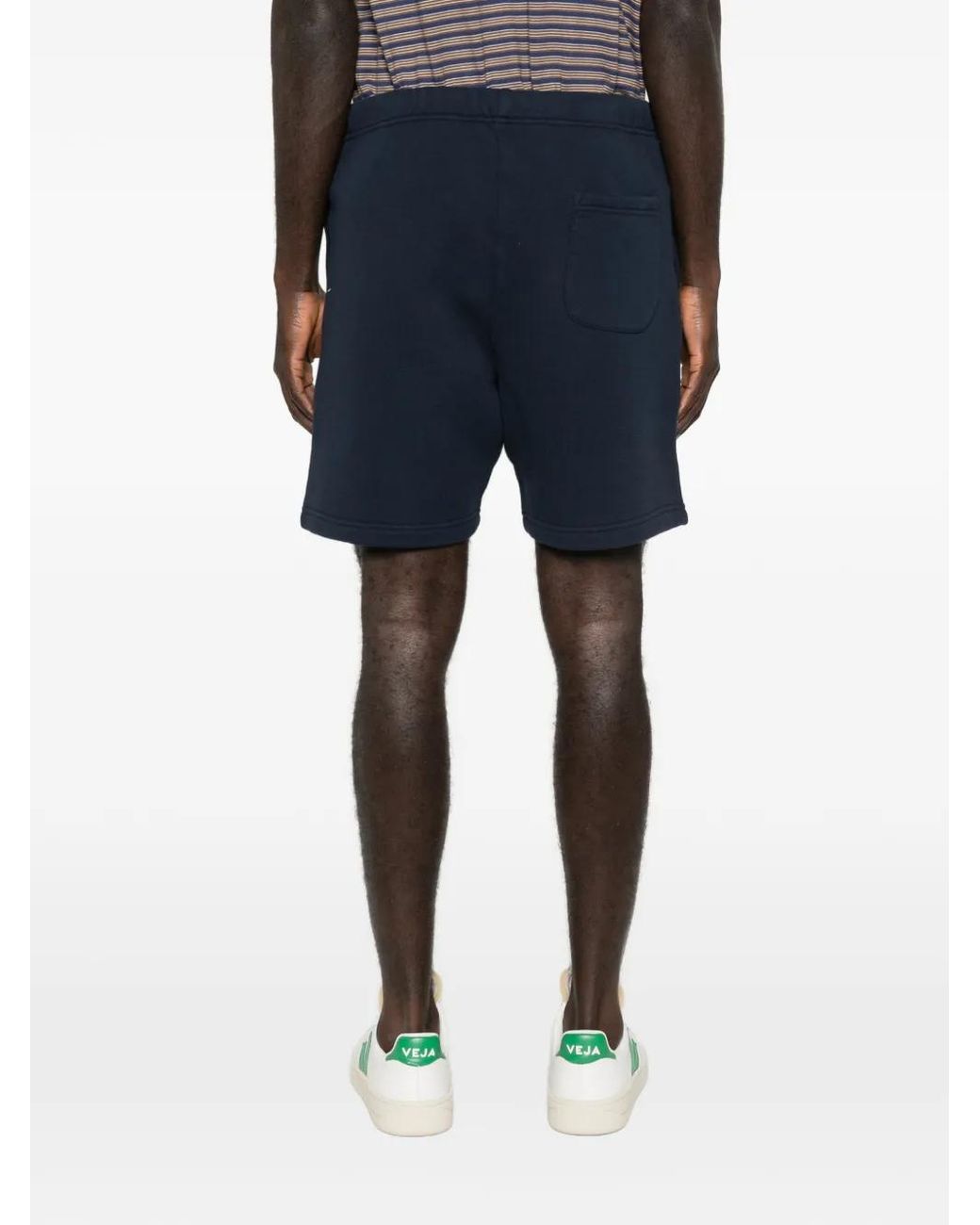 Autry Blue Embroidered Logo Shorts for men