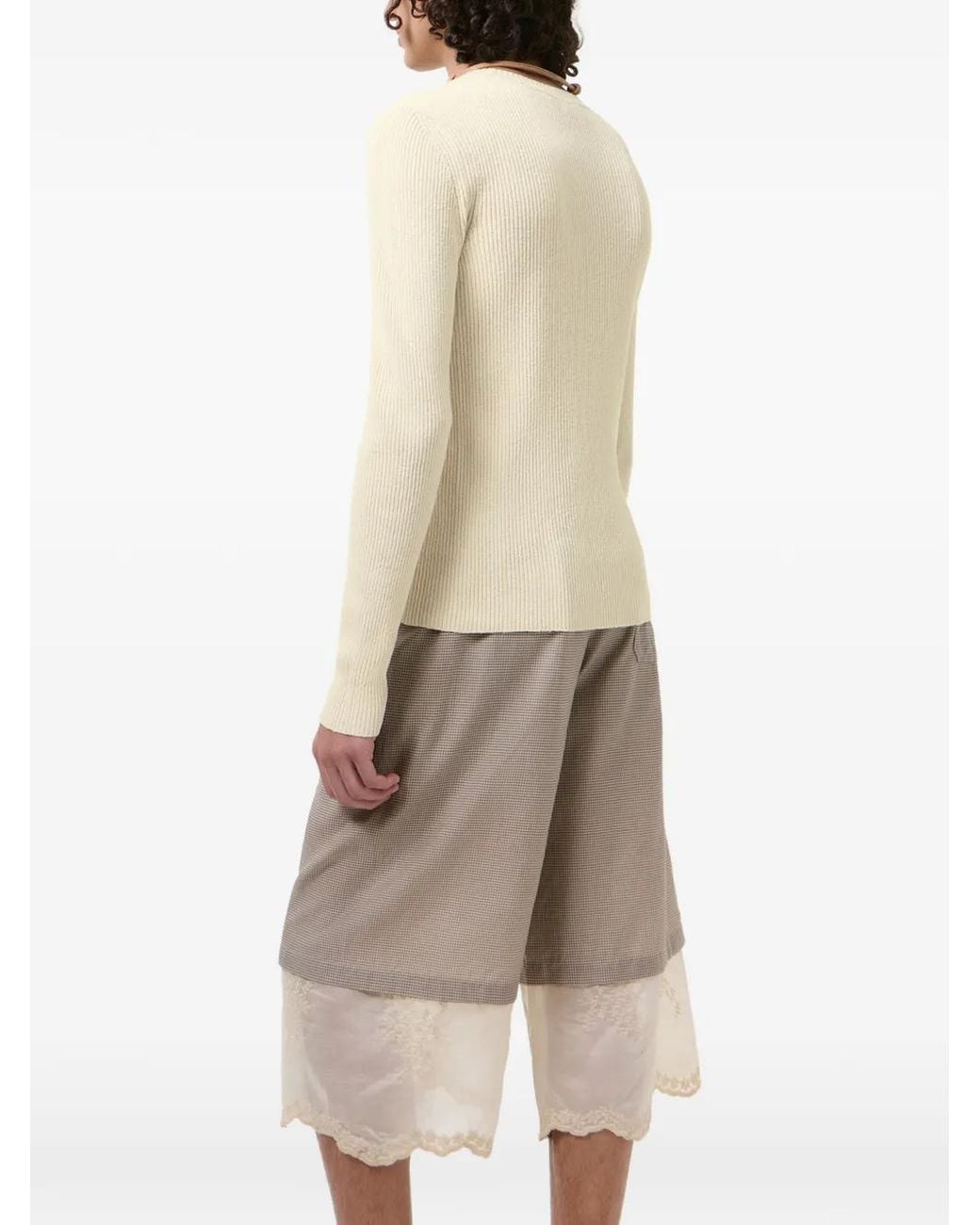 Our Legacy White Compact Roundneck Sweater for men