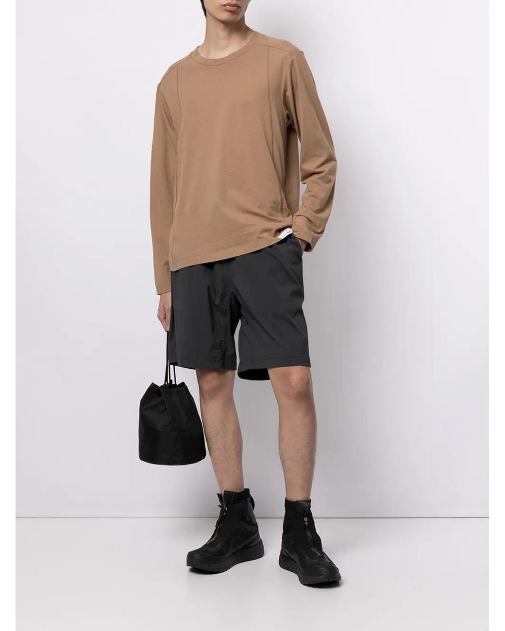 3.1 Phillip Lim Brown Logo-Patch Detail T-Shirt for men