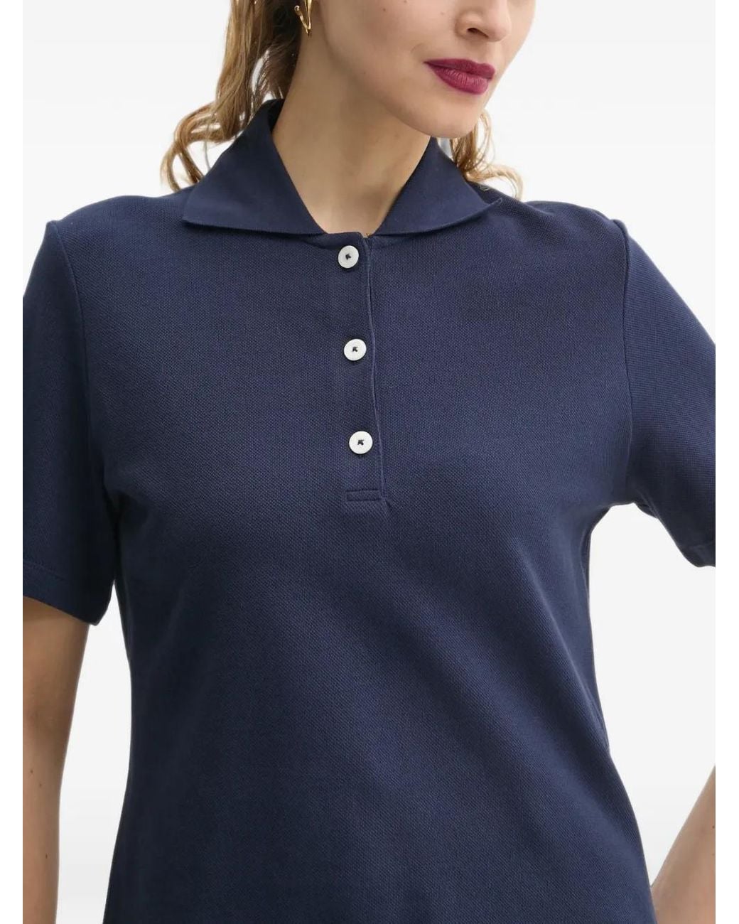 Marc O' Polo Blue Buttoned Collar Polo Shirt