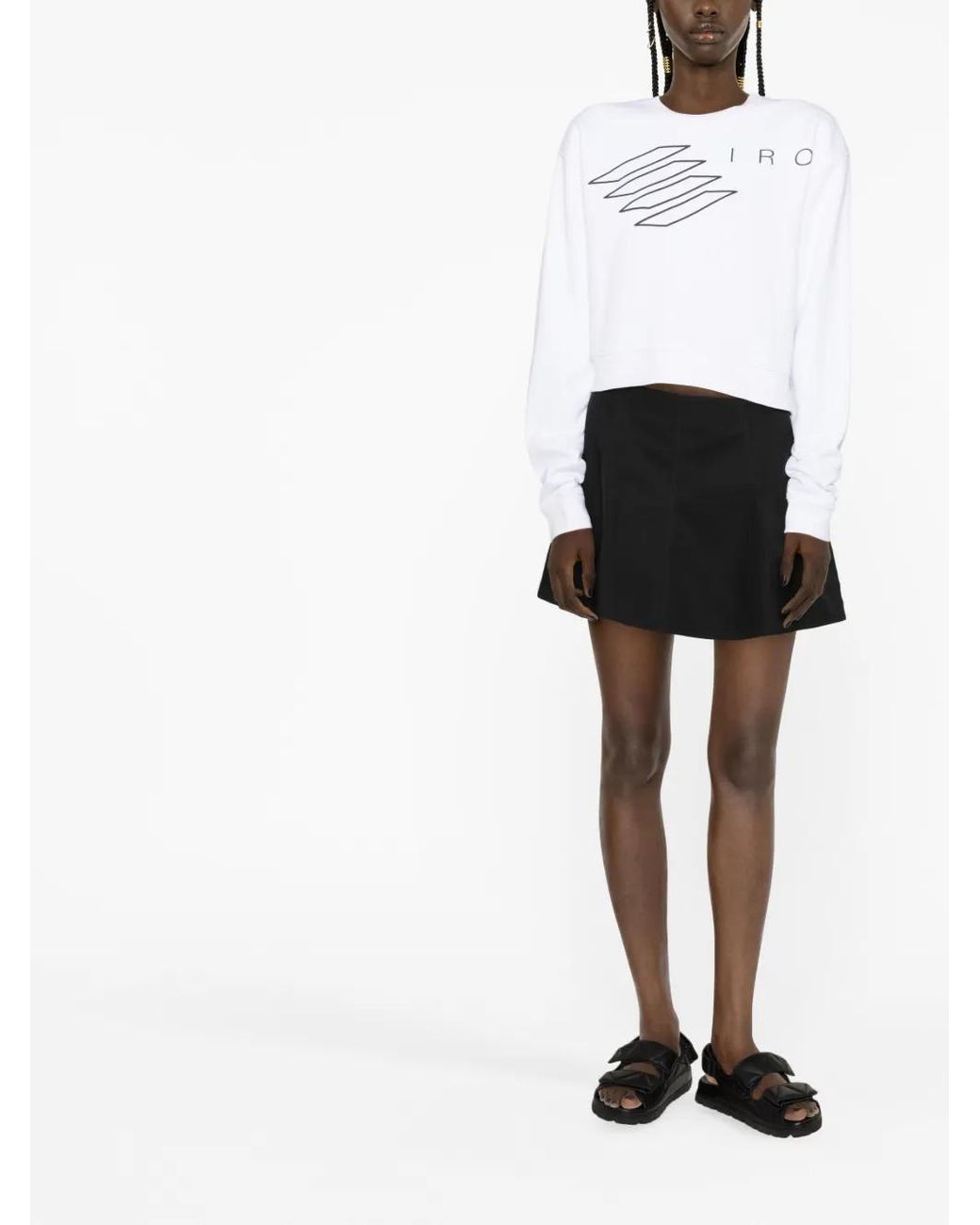 Sudadera Corta Romel Con Logo IRO de color White