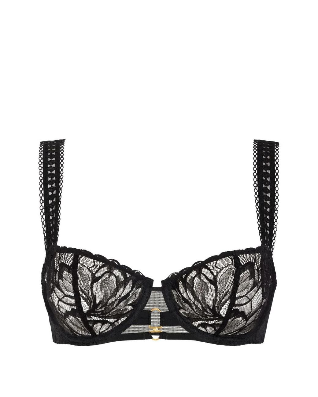 Aubade Black After Hours Lace-Embroidered Bra