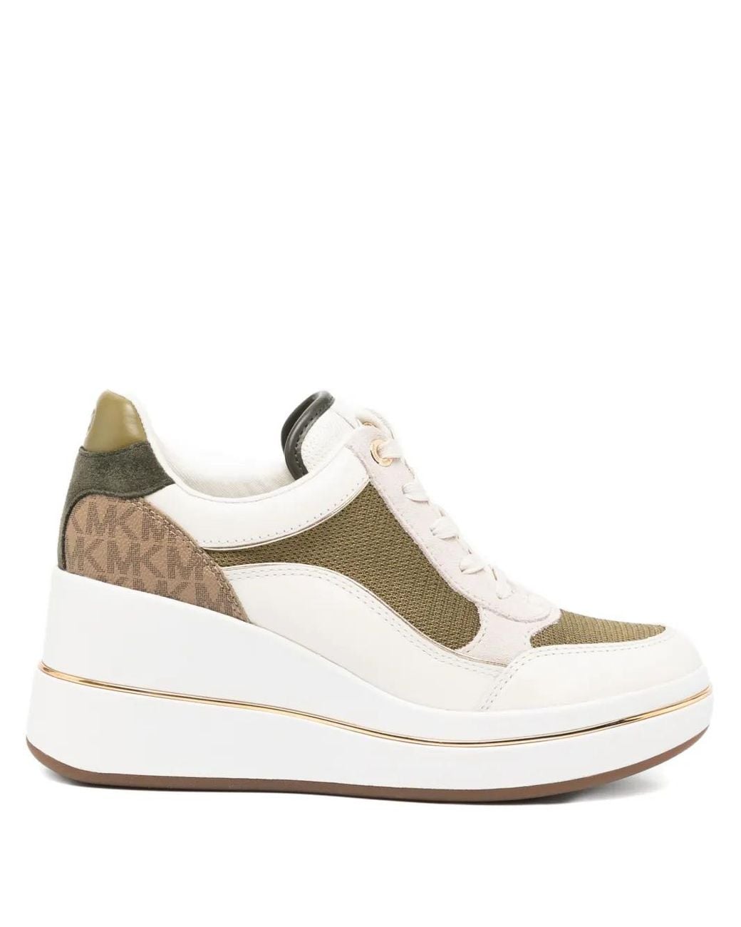 Michael Kors White Emmy Wedge Trainer