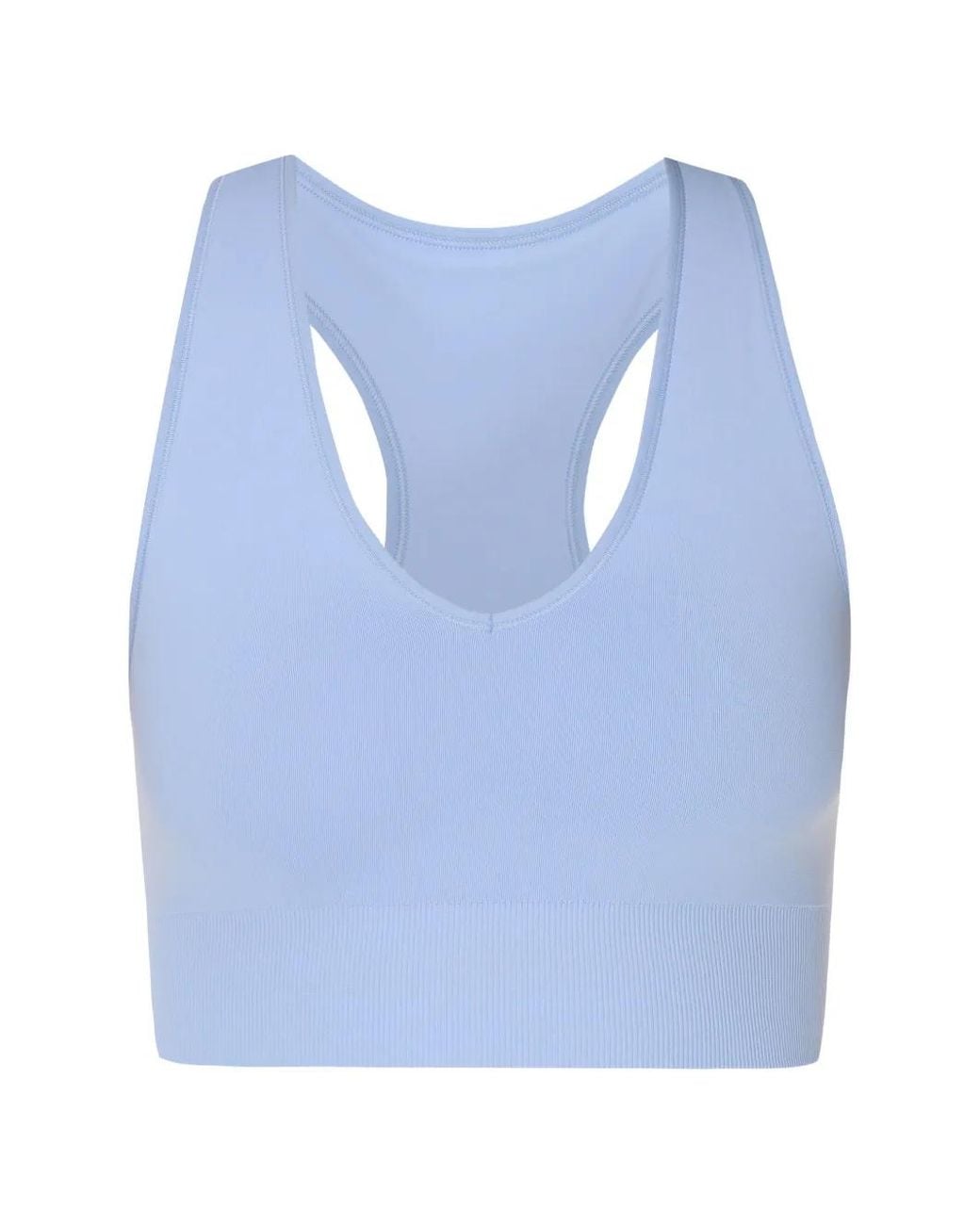 Sweaty Betty Blue Seamless Racerback Sports Bra