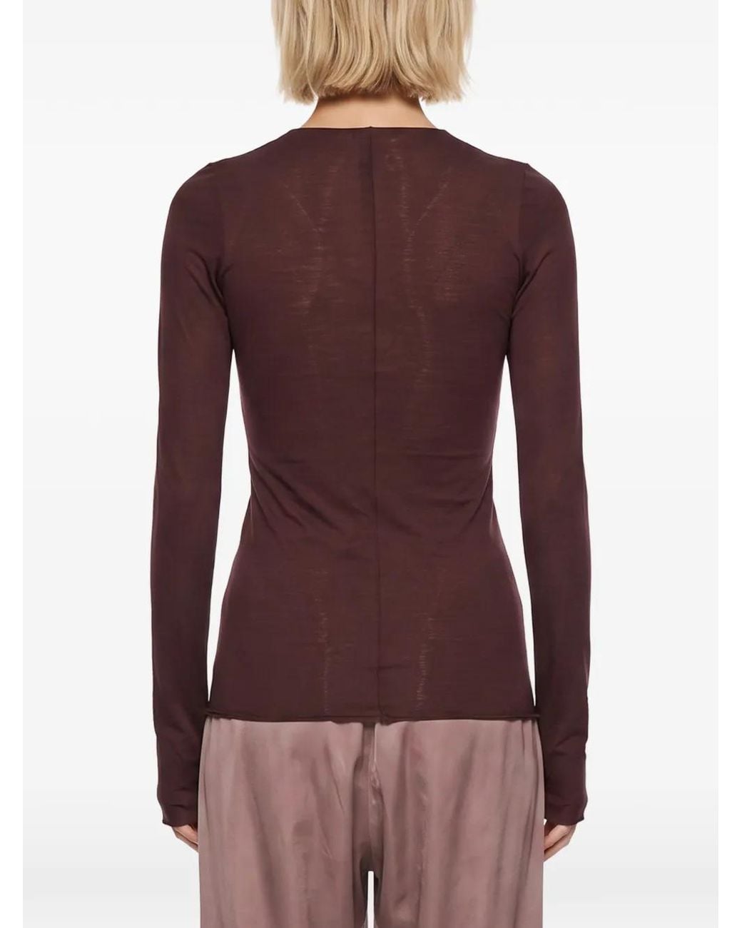 Rick Owens Purple Long-Sleeve T-Shirt