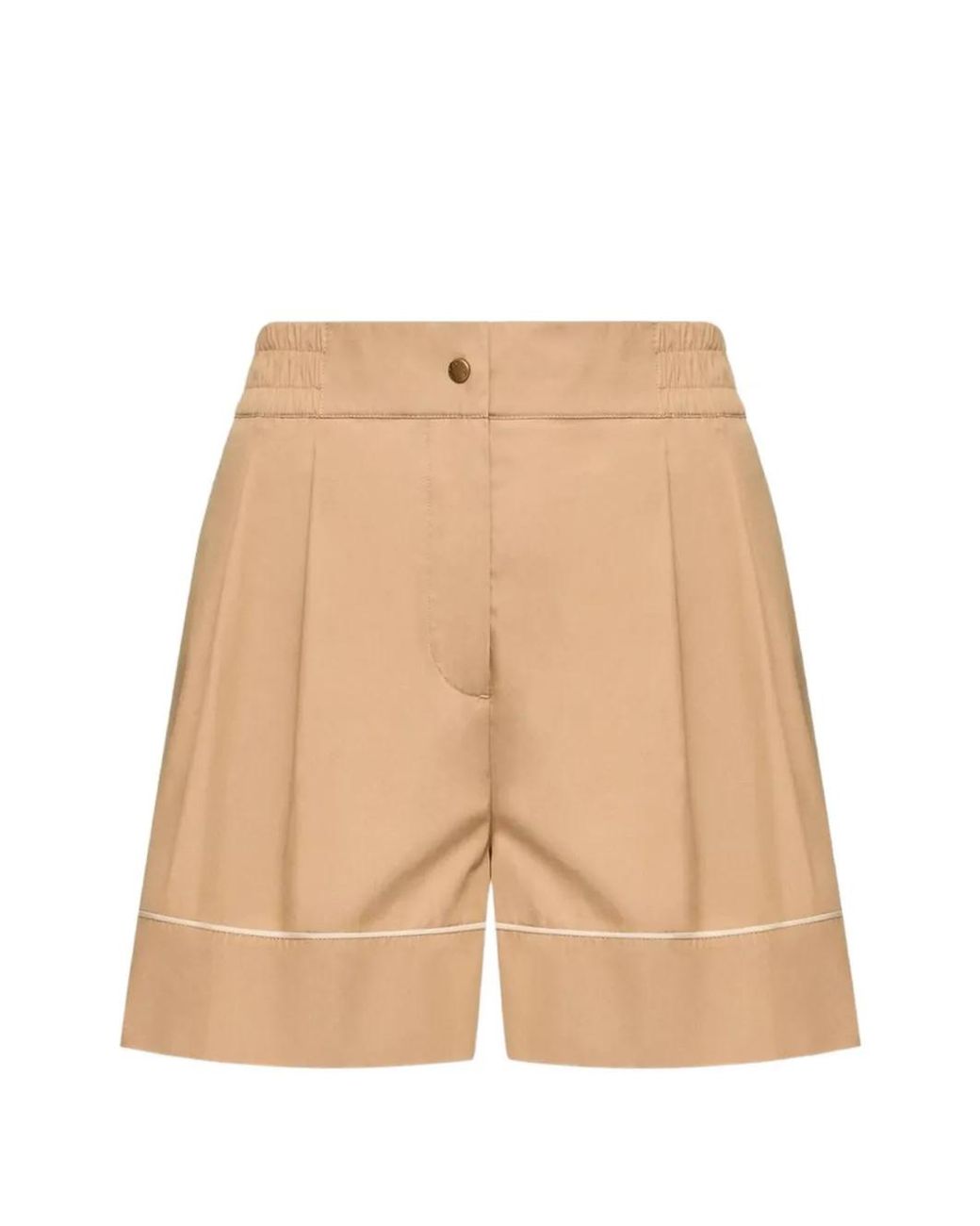 Moncler Natural Tailored Cotton-Blend Shorts