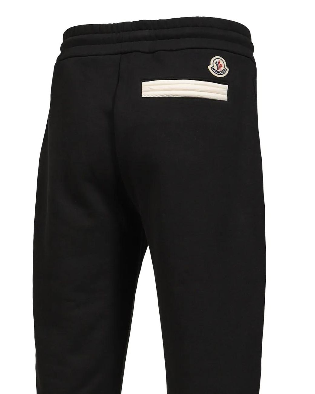 Moncler Black Logo-Embroidered Track Pants for men