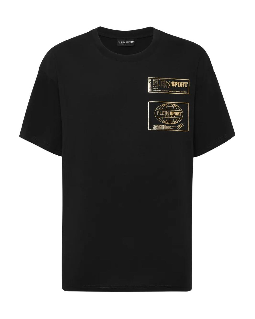 Philipp Plein Black Cotton T-Shirt for men