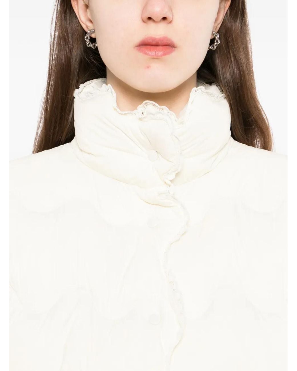 JNBY White Wave-Quilted Jacket