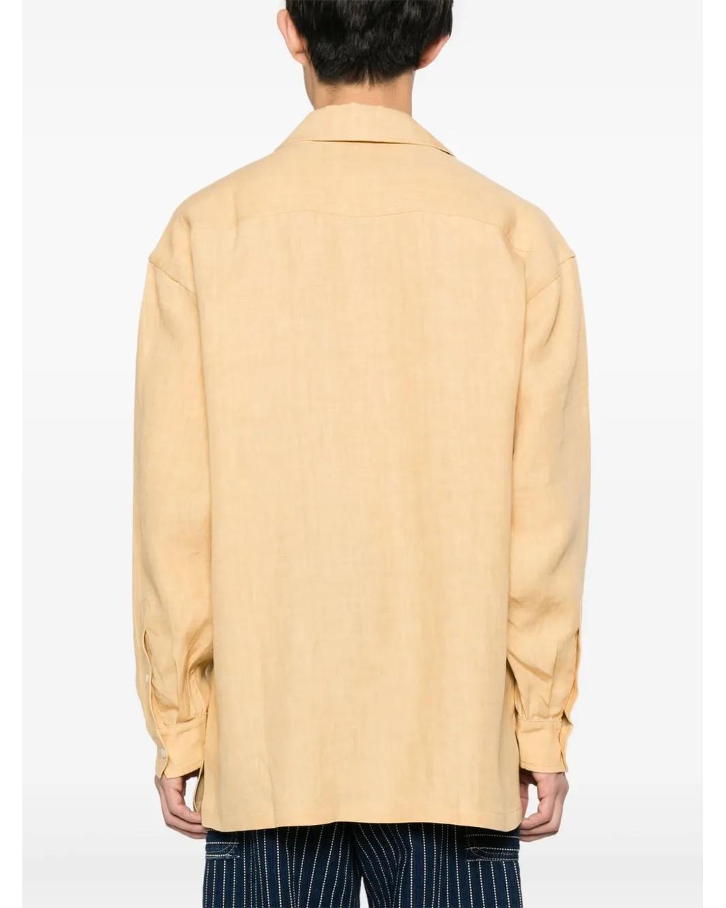 Camicia Oversize Con Placca Logo di KENZO in Natural da Uomo