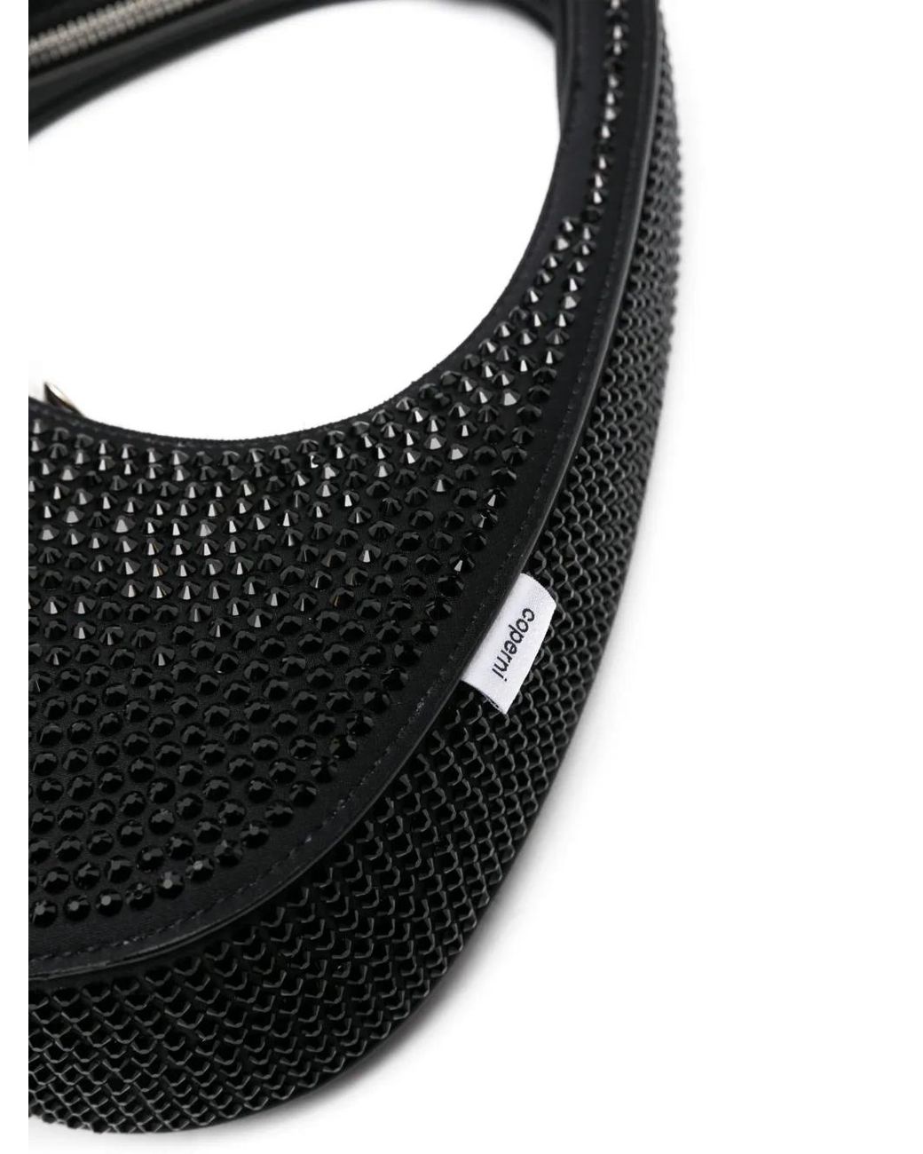 Coperni Black Crystal-Embellished Swipe Bag