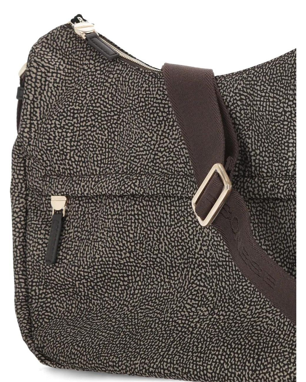Borbonese Gray B-Club Luna Op-Printed Shoulder Bag