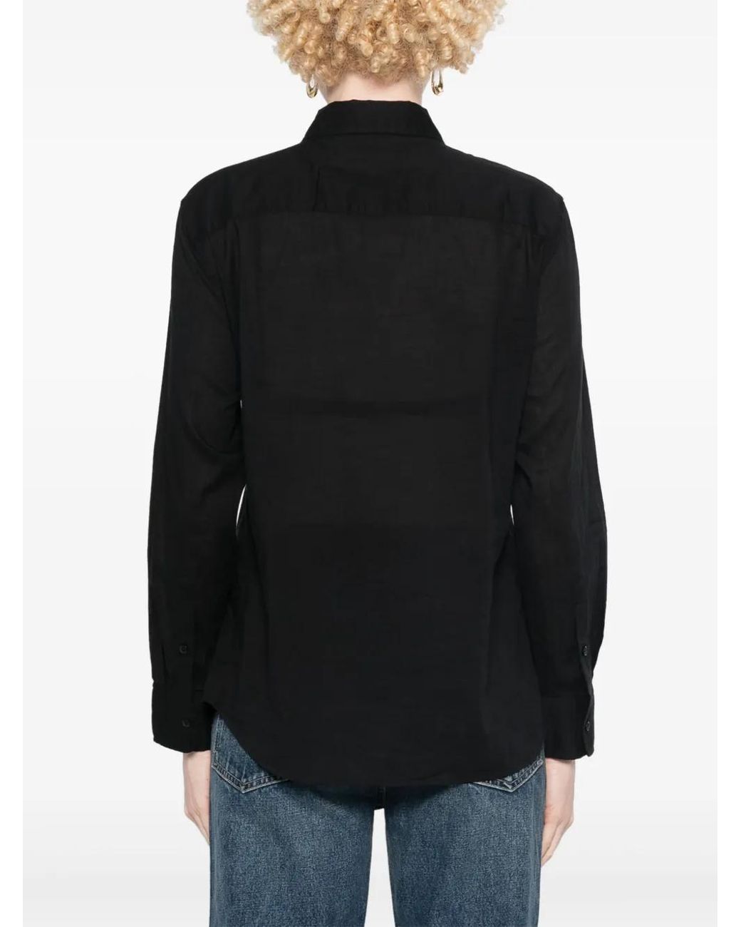 Nili Lotan Black Nathael Shirt