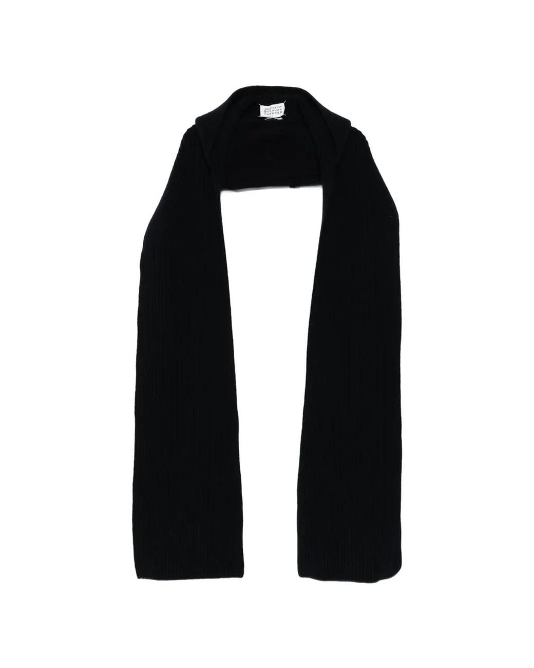 Maison Margiela Black Wool Scarf