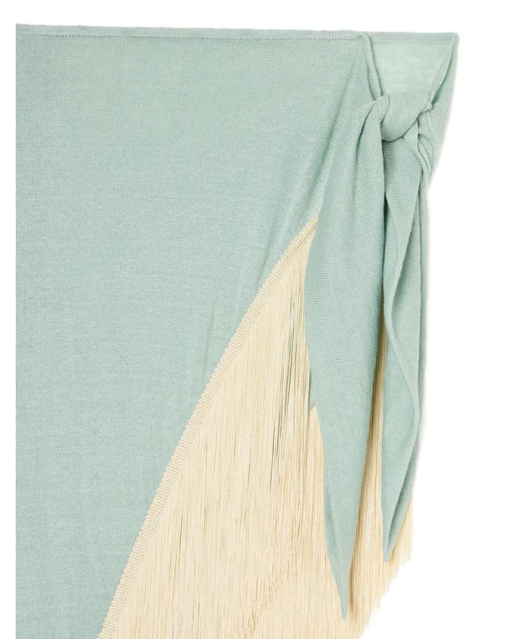 Alanui Green Mermaid Inside Pareo Midi Skirt