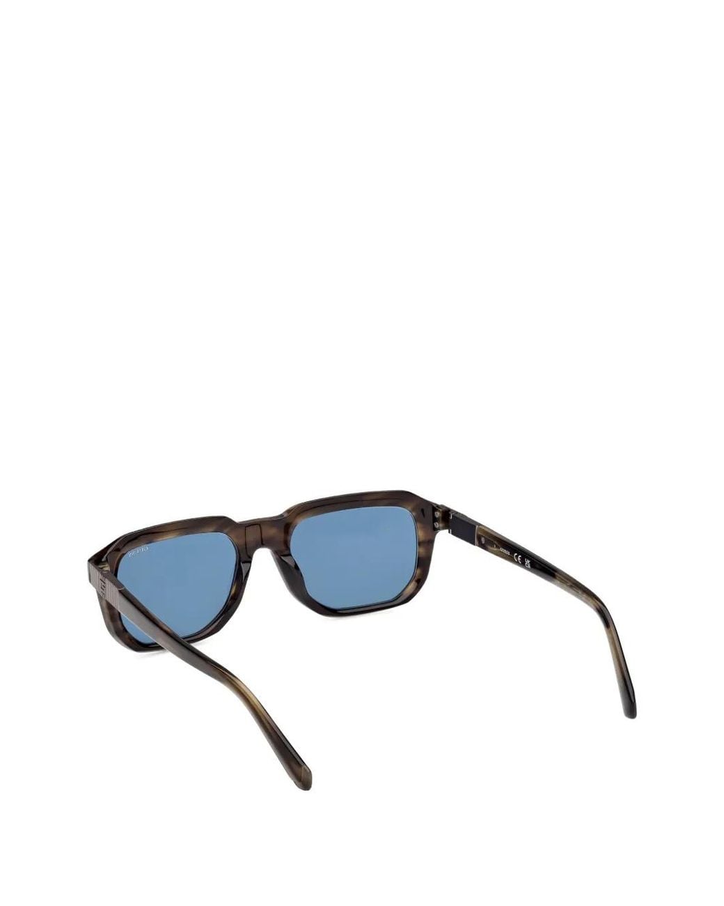 GUESS EYEWEAR Blue Square-Frame Tinted Sunglasses for men