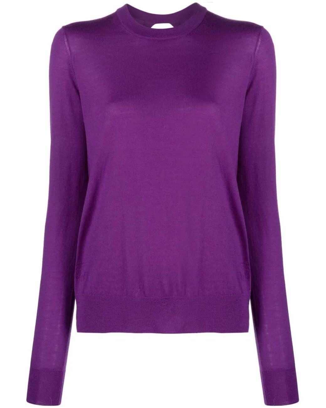 Zadig & Voltaire Purple Emma Open-Back Wool Jumper