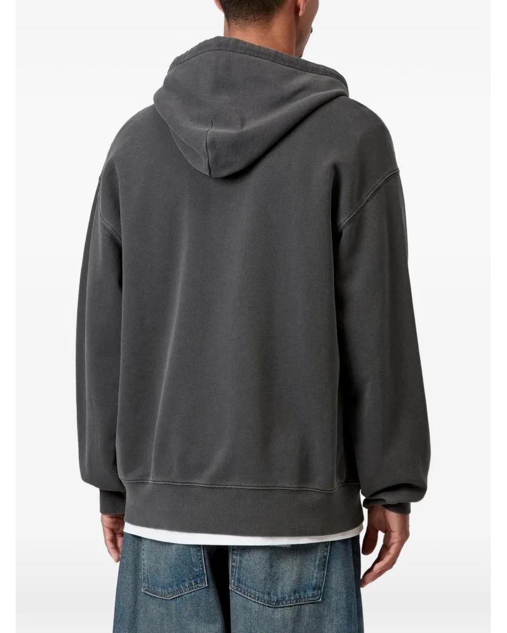 Carhartt Black Logo Cotton Hoodie for men