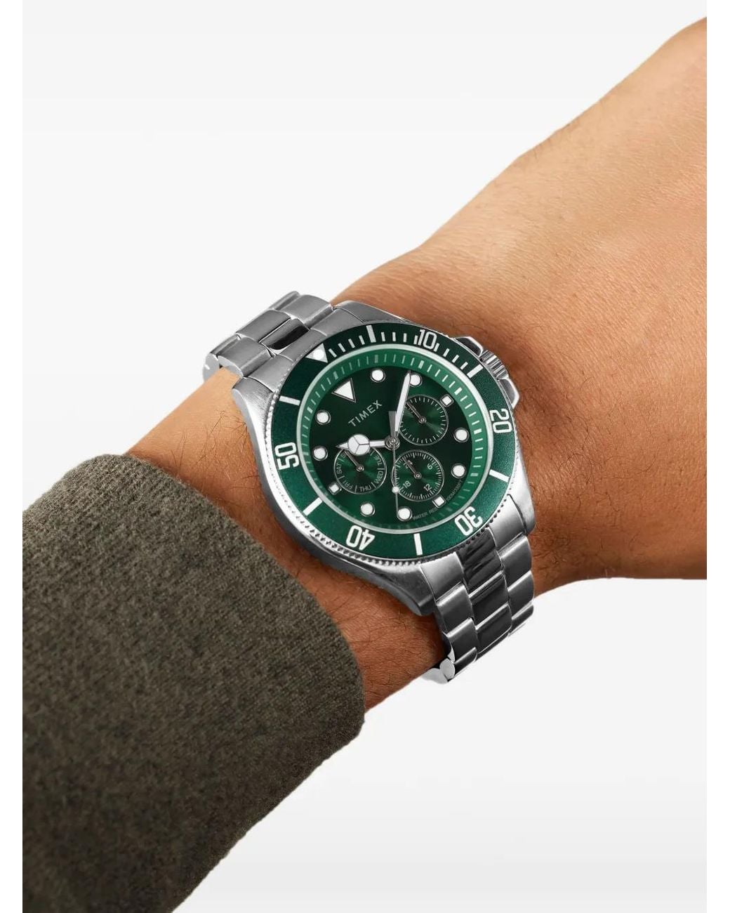 Timex Green Harborside Coast Multifunction 43Mm Watch for men