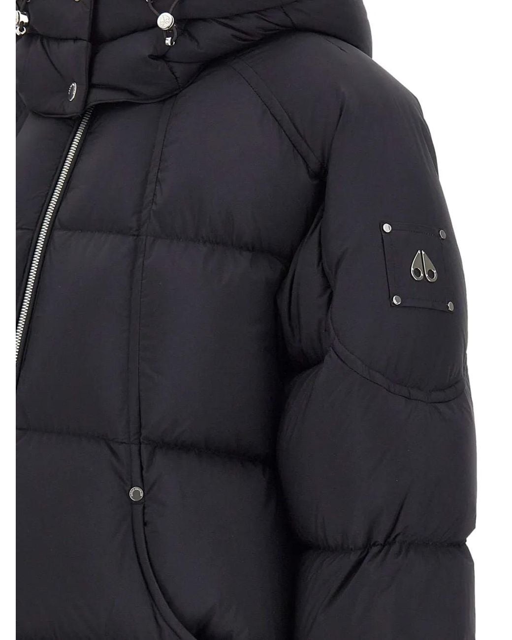 Moose Knuckles Black Removable-Hood Puffer Jacket