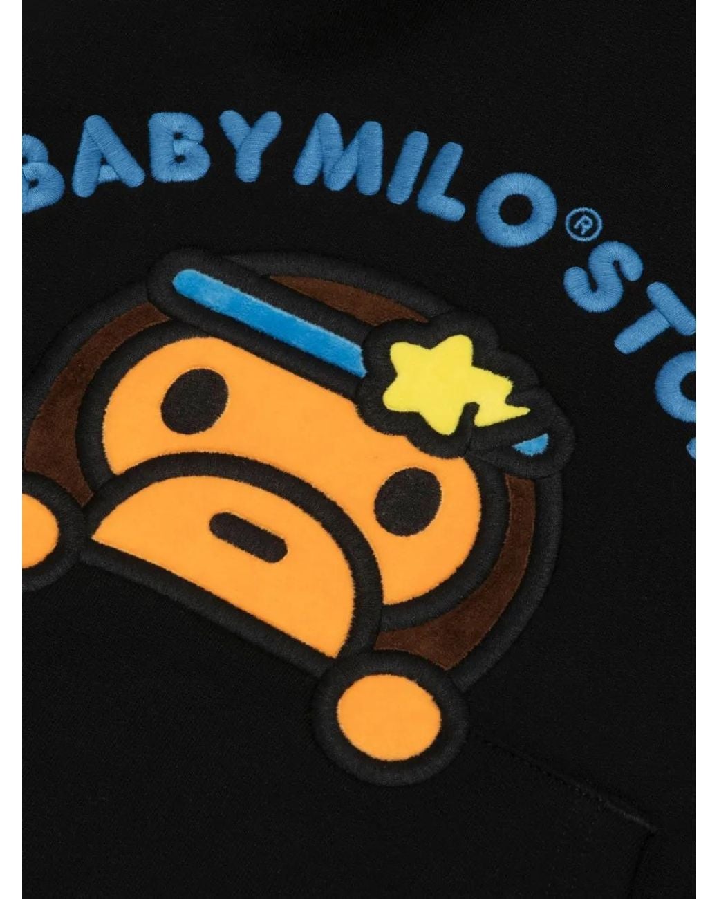 *BABY MILO® STORE BY *A BATHING APE® Black Baby Milo Graphic-Print Hoodie