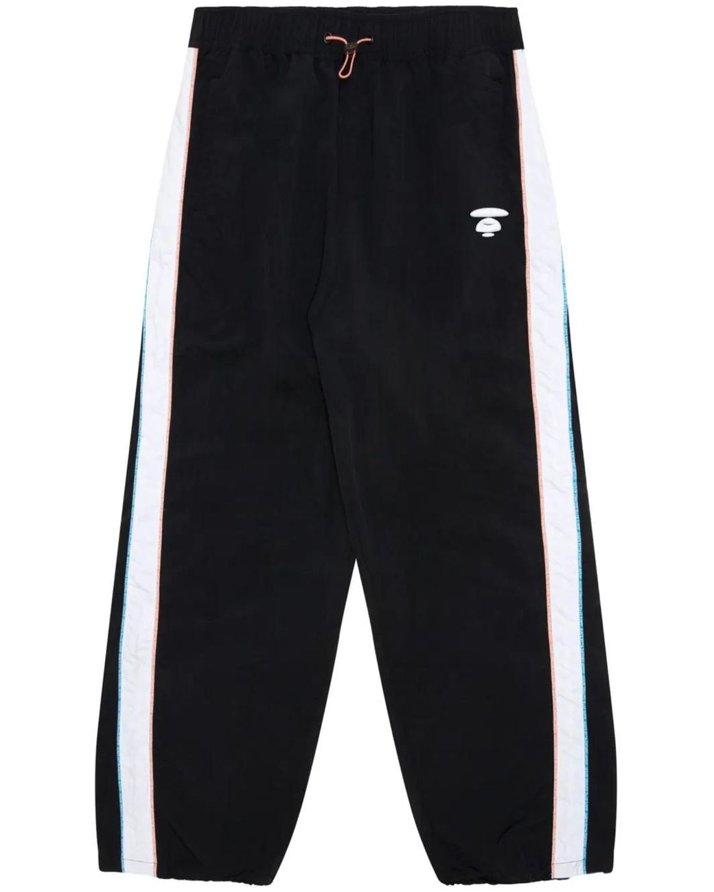 A Bathing Ape Blue Milo-Embroidered Wide-Leg Trousers