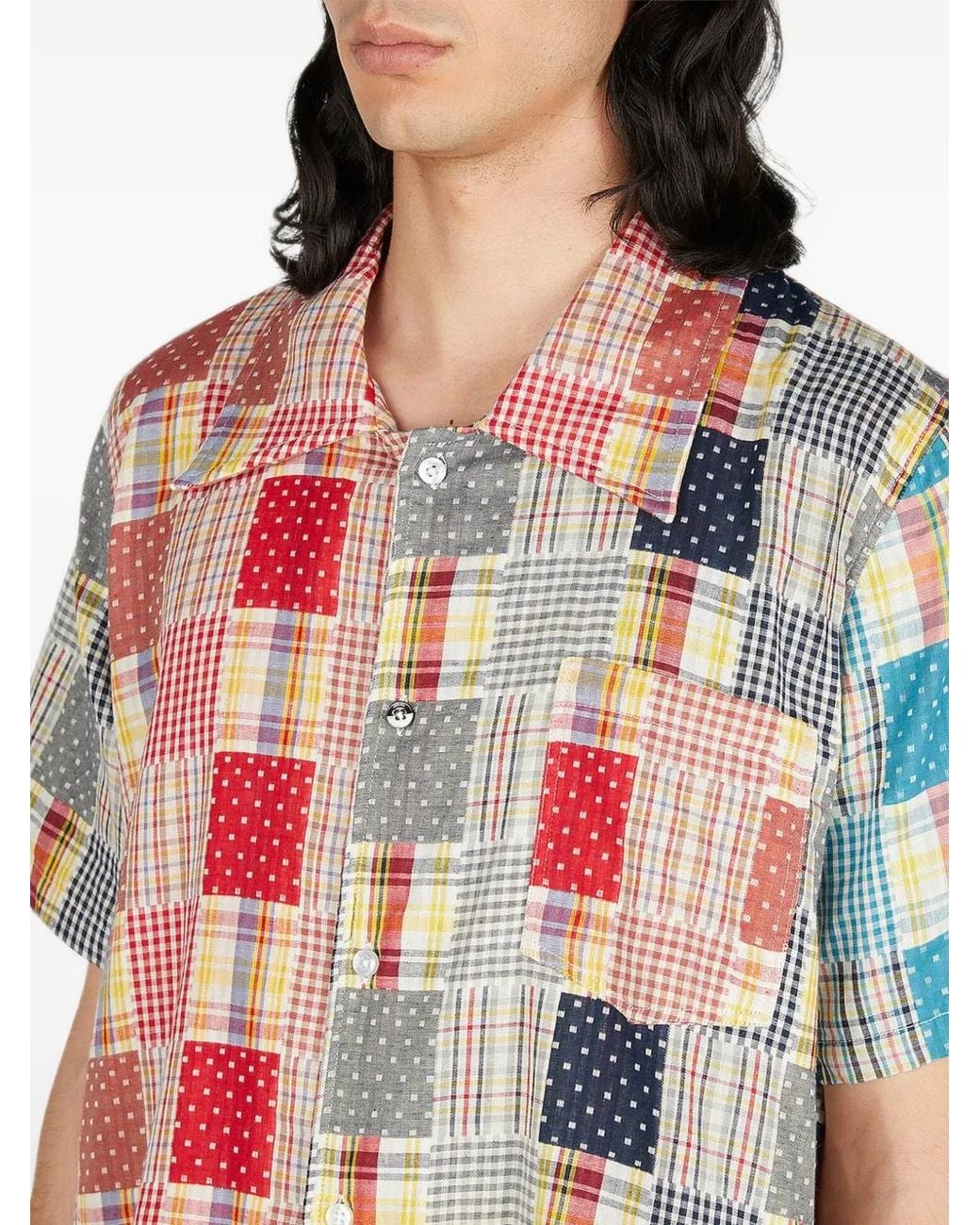 Camisa Con Diseño Patchwork (DI)VISION de hombre de color Red