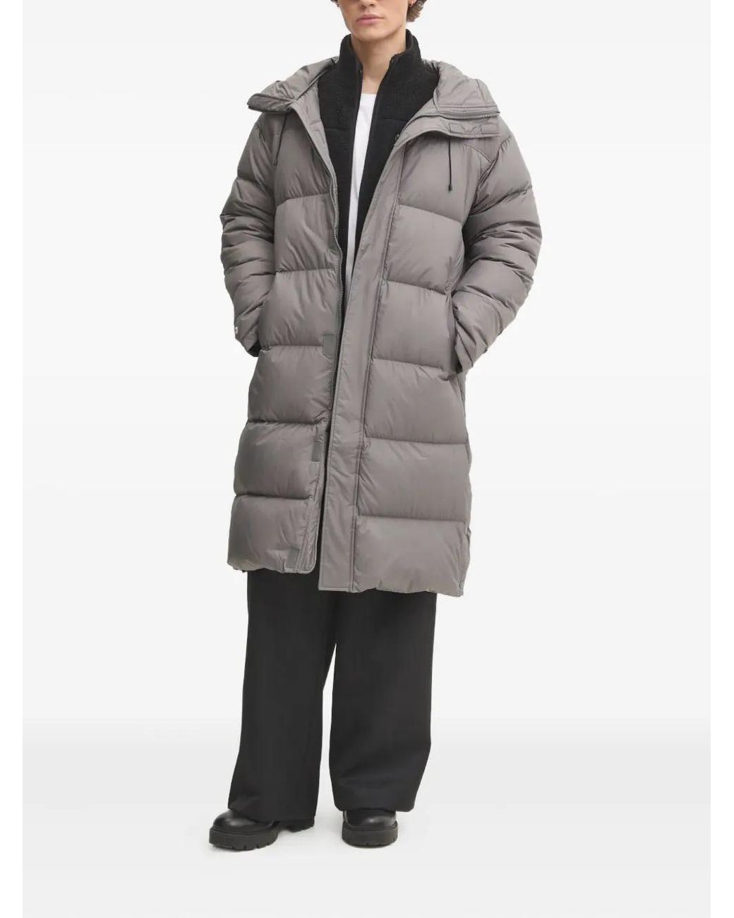 Converse Gray Hooded Puffer Jacket for men