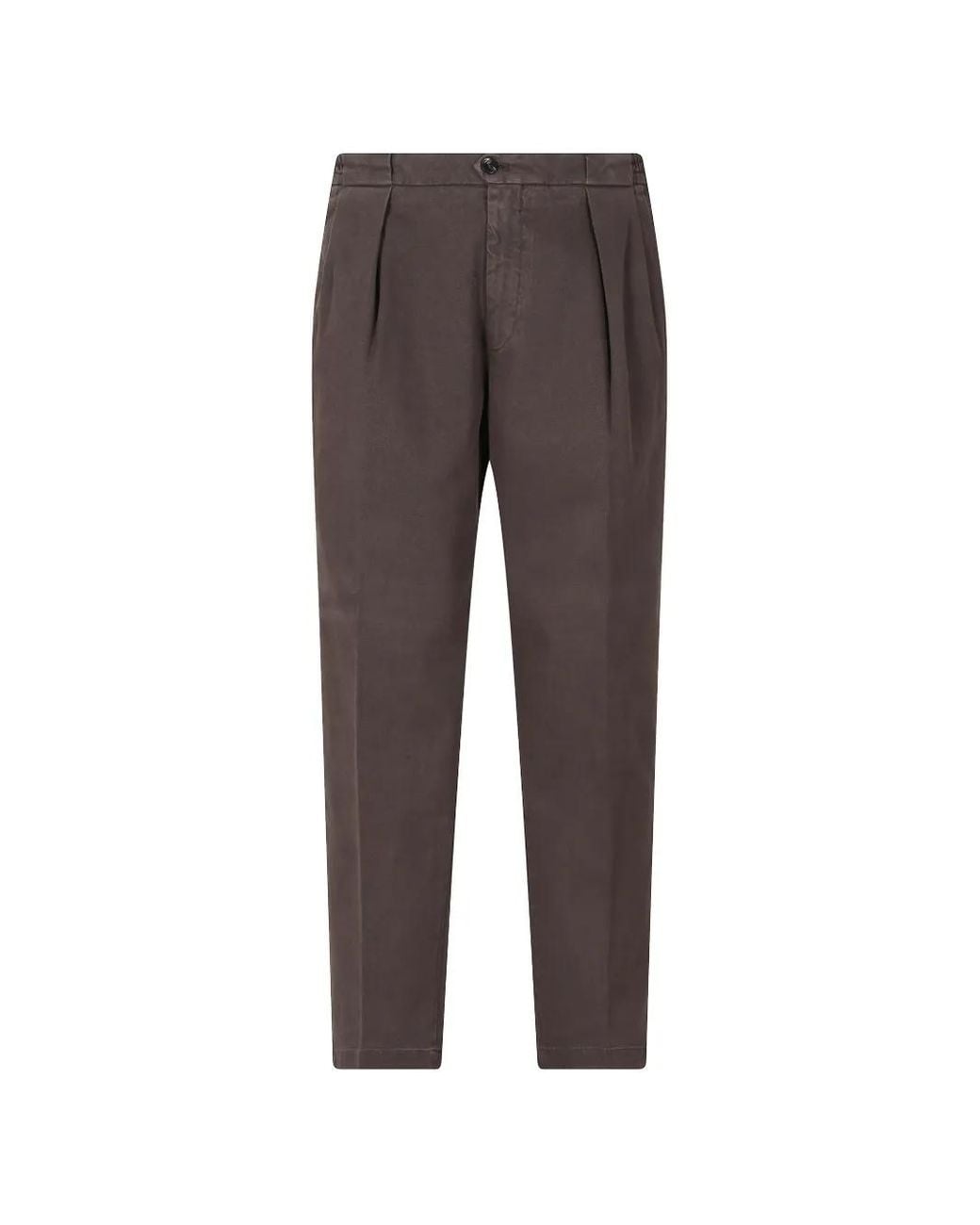 Briglia 1949 Gray Portobello Pleated Trousers for men