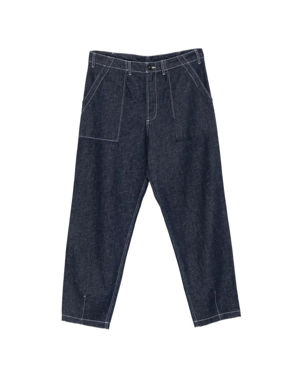 Universal Works Blue Contrast-Stitch Jeans for men