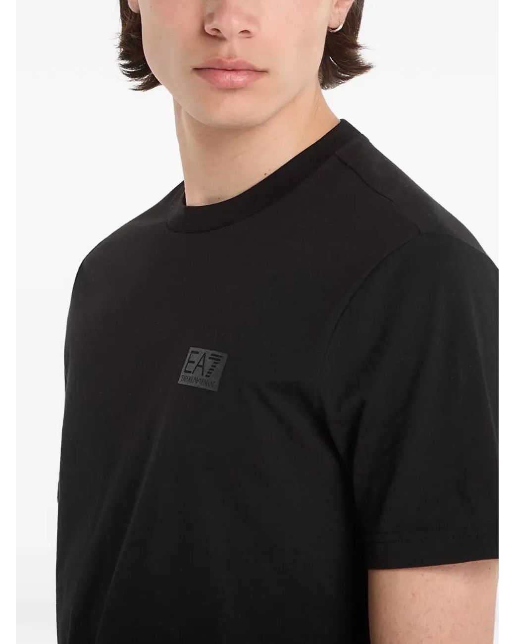 EA7 T-Shirt Mit Logo-Patch in Black für Herren