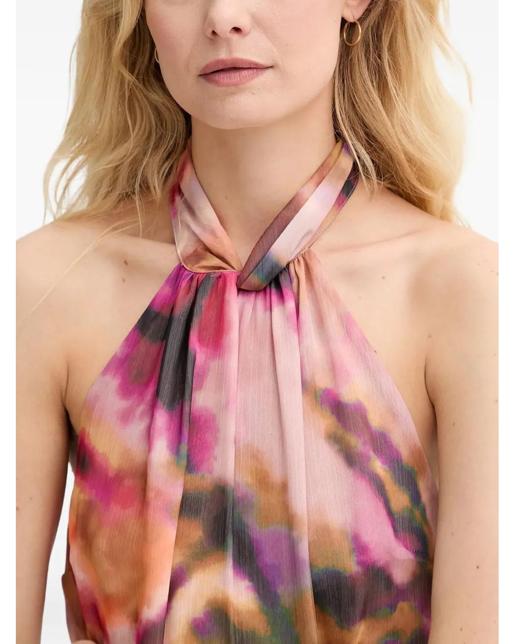Morgan Pink Tie-Neck Top