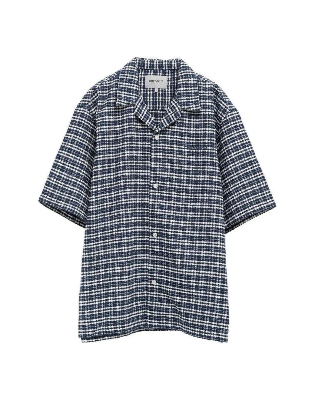 Carhartt Blue Short Sleeve Kander Check Shirt for men
