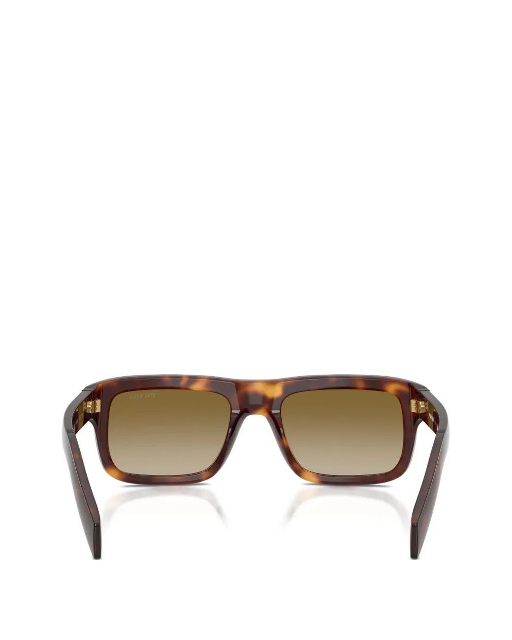 Prada Brown Tortoiseshell-Effect Rectangle-Frame Sunglasses