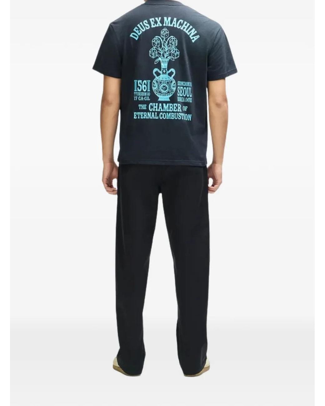 Deus Ex Machina Blue Seoul Ceramic T-Shirt for men
