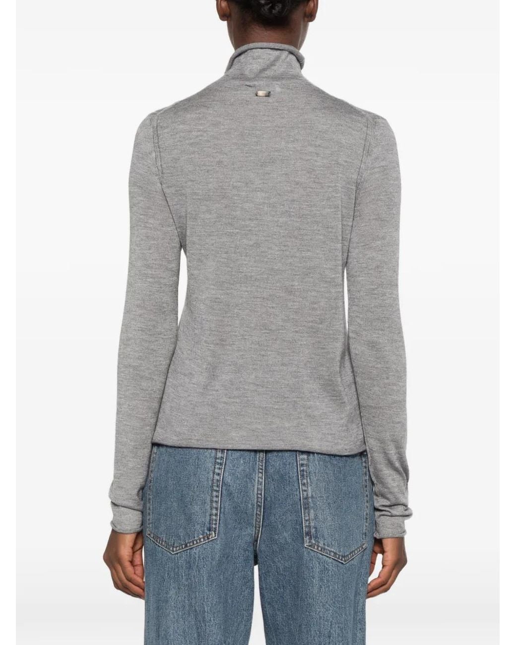 Fedeli Gray Roll-Neck Sweater