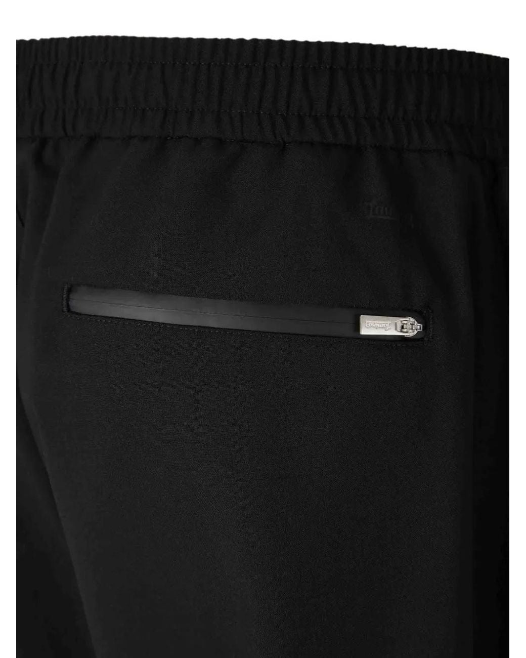 Laminar Black Elastic-Waistband Trousers for men