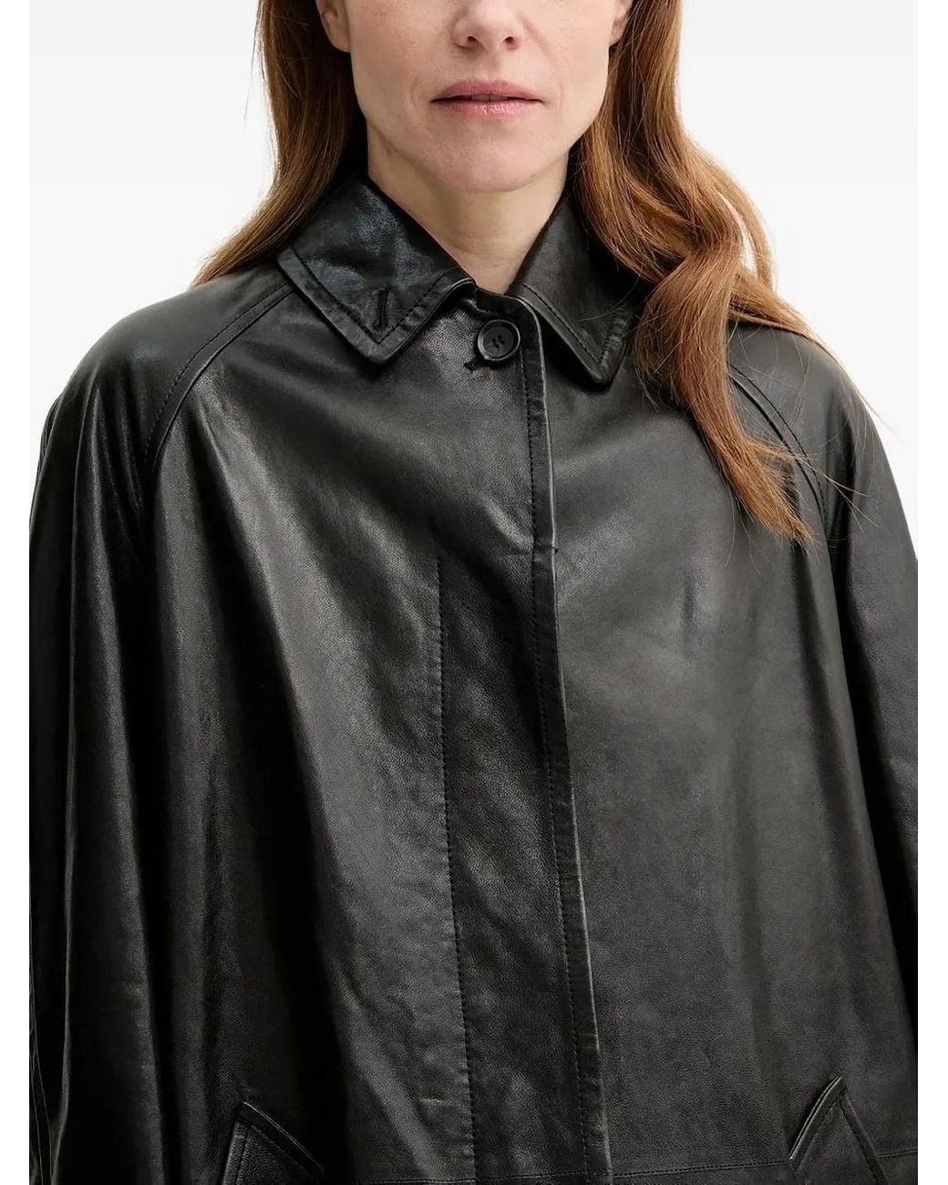 Bally Black Buttoned Leather Jacket