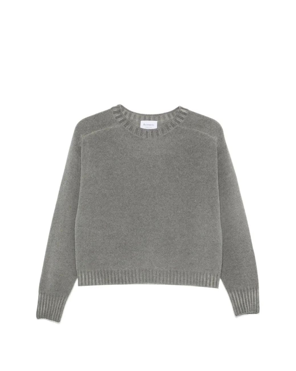 AROVESCIO Gray Crew-Neck Sweater