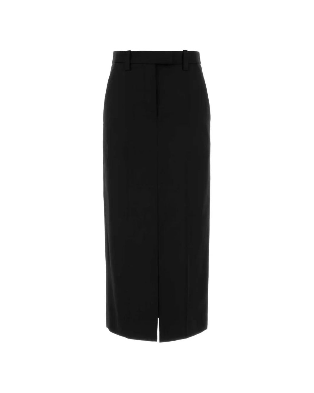 Brunello Cucinelli Black Belt-Loops Pencil Midi Skirt